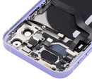 Tapa trasera con componentes pequenos pre-instalados para iPhone 12 Mini (Version EE.UU.) (Sin logo) (Morado)