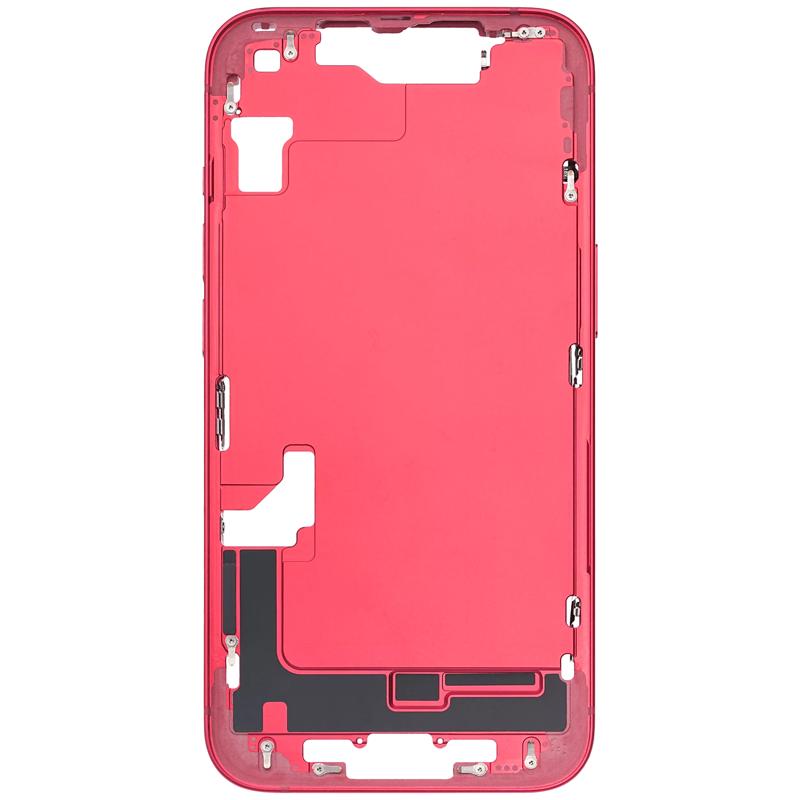 Carcasa intermedia con boton de encendido y volumen para iPhone 14 (Usada, Original, Grado C) (Rojo)