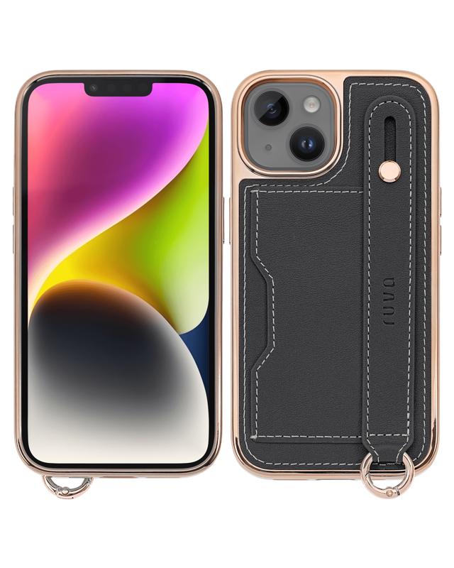 Funda Cartera Ruva Hiba para iPhone 14 Plus Negra 1 Paquete