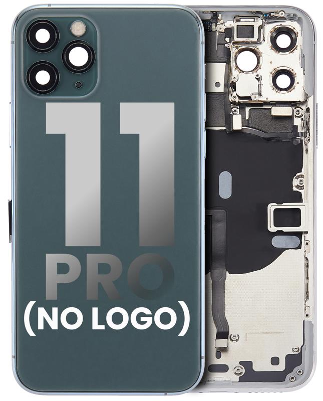 Tapa trasera con componentes pequenos pre-instalados para iPhone 11 Pro (Verde Medianoche)