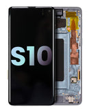 Pantalla OLED para Samsung Galaxy S10 con marco (original) (azul prisma)