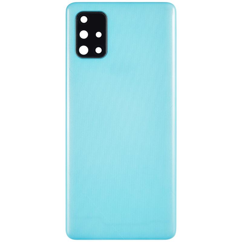 Tapa trasera con lente de camara para Samsung Galaxy A71 4G (A715 / 2020) Azul Prism Crush