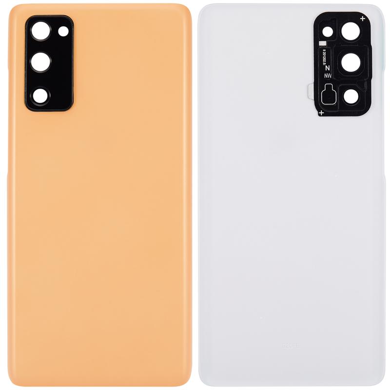 Tapa trasera con lente de camara para Samsung Galaxy S20 FE 5G (Naranja Cloud)