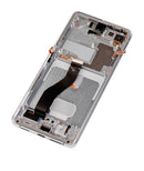 Pantalla OLED para Samsung Galaxy S21 Ultra 5G con marco (Original) (Plata Fantasma)