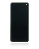 Pantalla LCD con marco para Samsung Galaxy S10 (Sin sensor de huella) (Verde Prisma)