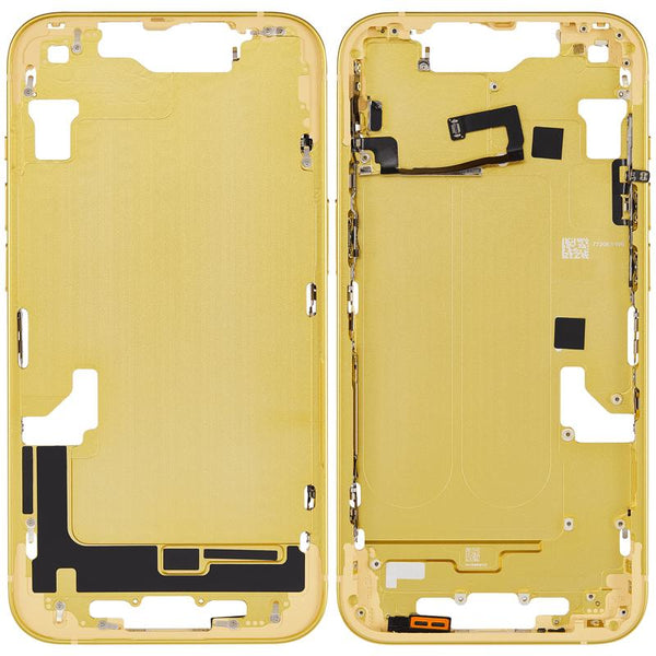 Carcasa intermedia con botones de encendido y volumen para iPhone 14 (Version Internacional) (Amarillo)