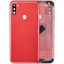 Tapa trasera con lente de camara para Samsung Galaxy A11 (A115 / 2020) version internacional rojo