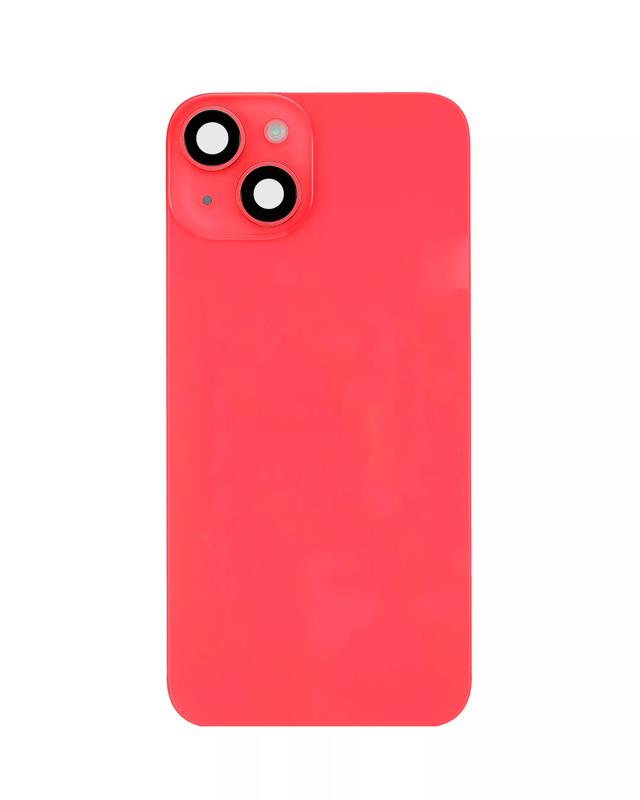 Tapa trasera con placa y iman MagSafe para iPhone 14 (Rojo) (Sin logo)