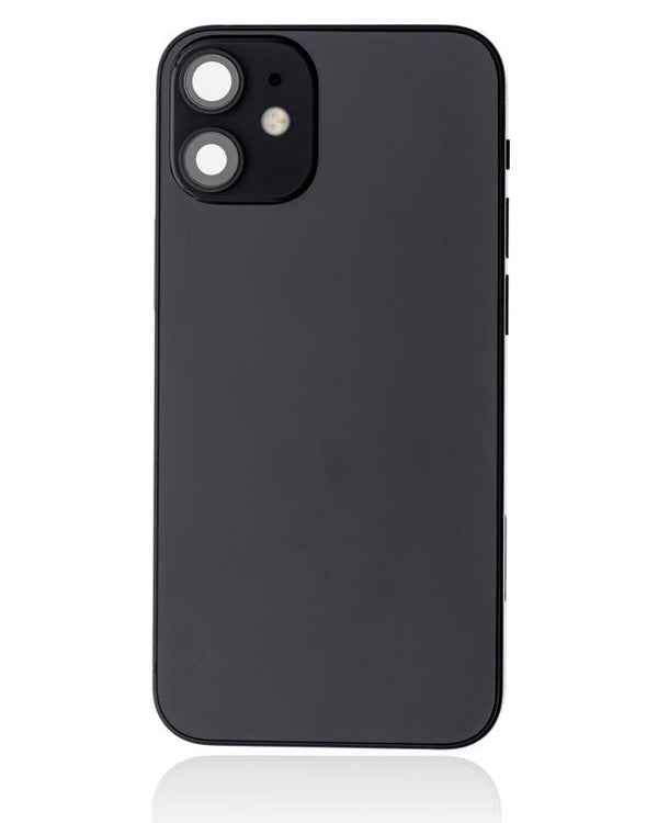 Tapa trasera para iPhone 12 Mini con componentes pequeños pre-instalados (Versión EE.UU.) (Negro)