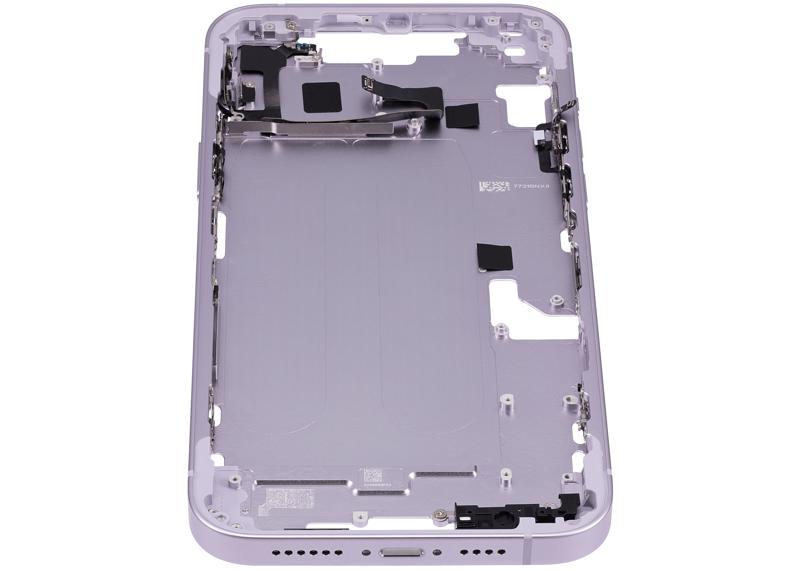 Carcasa intermedia con botones de volumen y encendido para iPhone 14 Plus (Version internacional) (Morado)