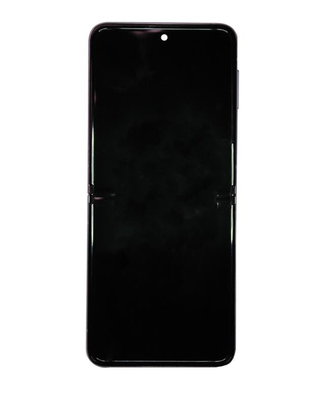 Pantalla OLED para Samsung Galaxy Z Flip 3 5G con marco (Usada OEM Grado B/C) (Lavanda)