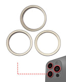 Anillo de bisel para camara trasera iPhone 14 Pro / 14 Pro Max (Oro) (Set de 3 piezas)