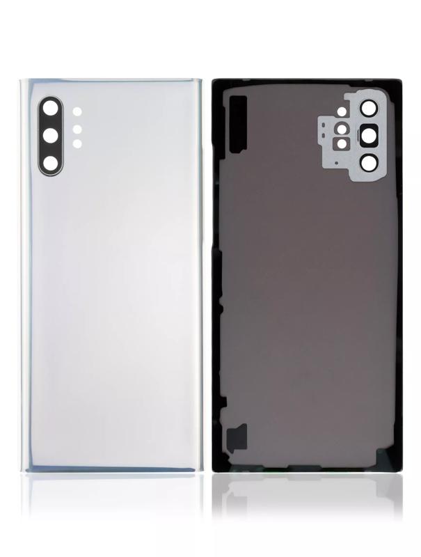 Tapa trasera con lente de camara para Samsung Galaxy Note 10 Plus / 5G (original) (Aura Glow / Plata)