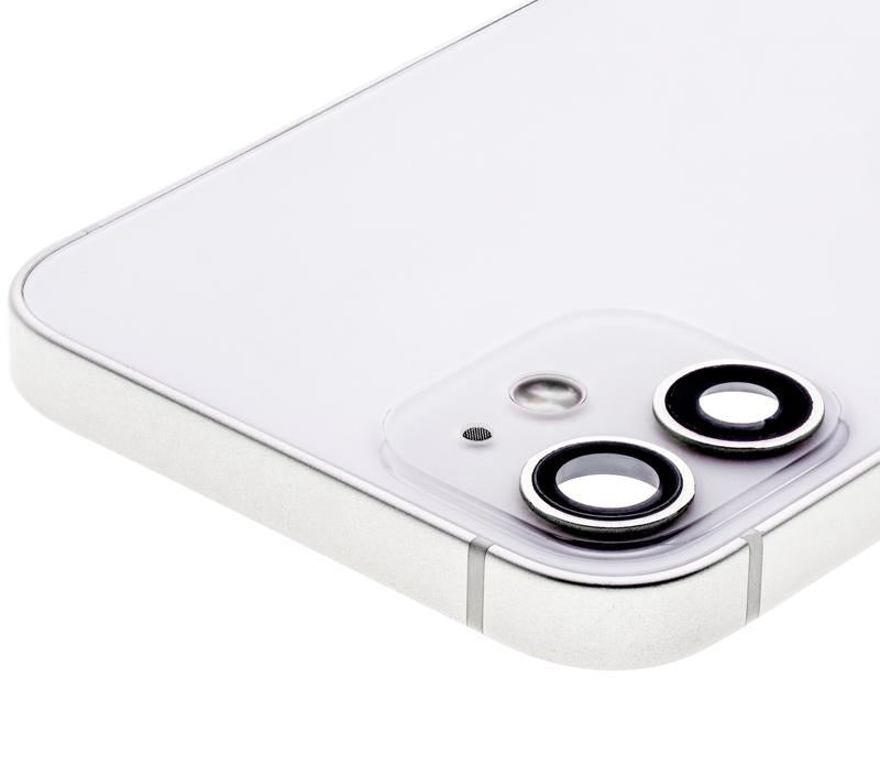 Tapa trasera para iPhone 12 Mini con componentes pequenos pre-instalados (Blanco)