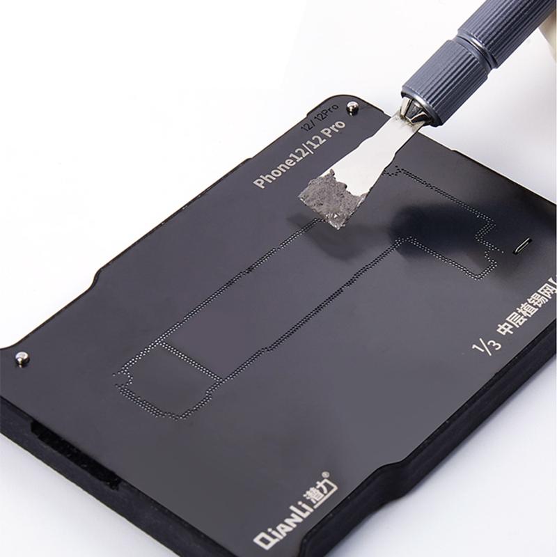 Plataforma de Reballing para Marco Medio para iPhone 13 / 13 Mini / 13 Pro / 13 Pro Max (Qianli)