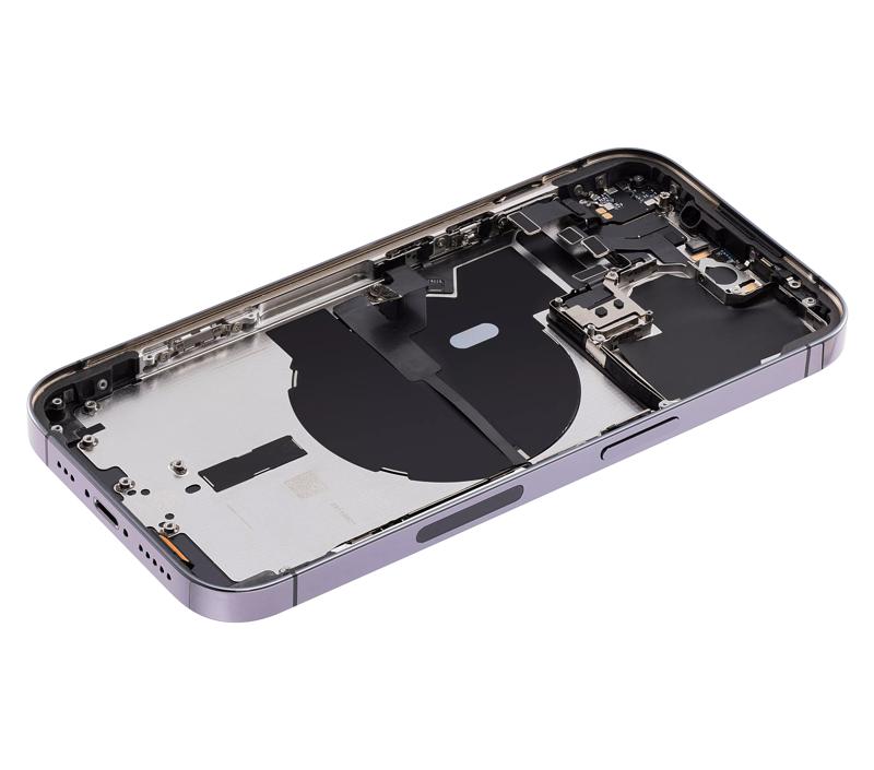 Tapa trasera con componentes para iPhone 14 Pro (Version EE.UU.) (Original usada: Grado B) (Morado Oscuro)