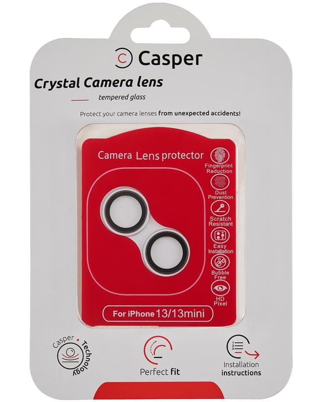 Protector de lente de camara Casper para iPhone 13 / 13 Mini (Plata) (Transparente)