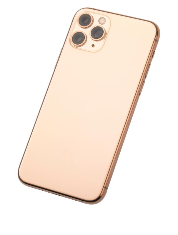 Tapa trasera para iPhone 11 Pro con componentes pequeños pre-instalados (Usada, Calidad C) (Oro Mate)