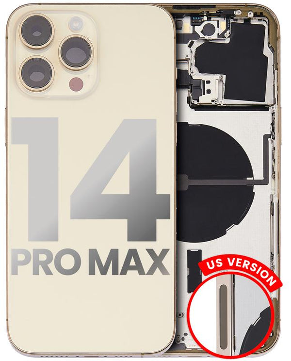 Tapa trasera para iPhone 14 Pro Max (Version EE.UU.) (Usada original Grado B) (Dorada)