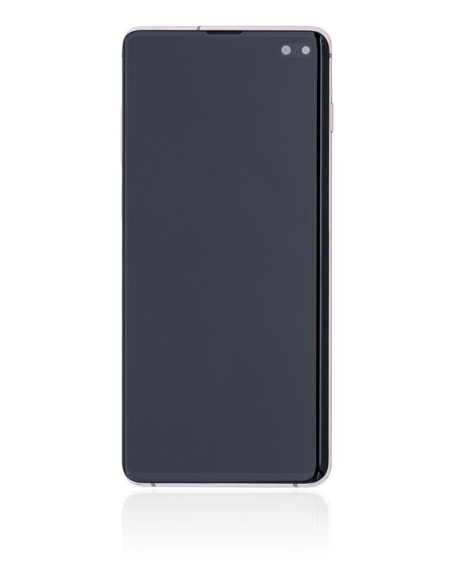 Pantalla OLED para Samsung Galaxy S10 Plus con marco (Blanco Ceramico)