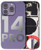 Tapa trasera con componentes para iPhone 14 Pro (Version EE.UU.) (Original usada: Grado B) (Morado Oscuro)