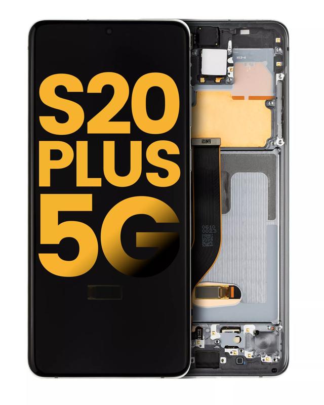 Pantalla OLED para Samsung Galaxy S20 Plus 5G con marco (Original) (Gris Cosmic)