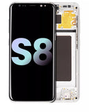 Pantalla OLED con marco para Samsung Galaxy S8 original (Plata Ártica)