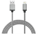 LBT CABLE 7FT USB A LIGHTNING NEGRO/BLANCO