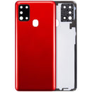 Tapa trasera con lente de camara para Samsung Galaxy A21S (A217 / 2020) Rojo