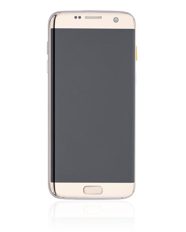 Pantalla OLED para Samsung Galaxy S7 Edge con marco (Oro Platino)