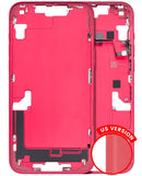 Carcasa media con botones de encendido y volumen para iPhone 14 Plus (Version US) (Original usado: Grado A) (Rojo)