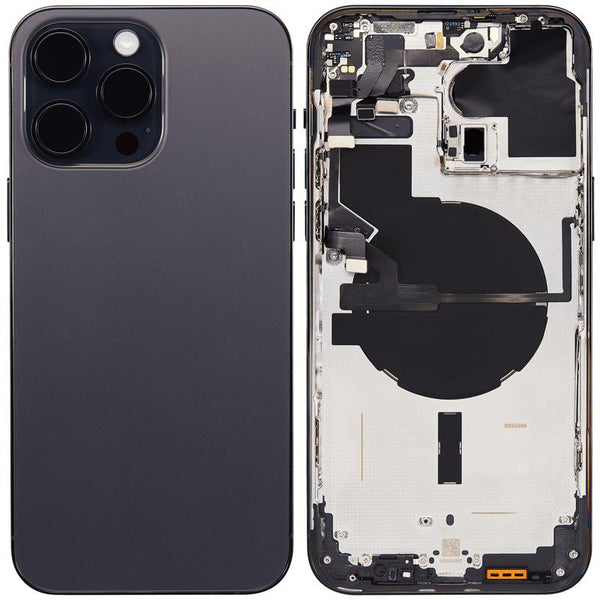 Tapa trasera para iPhone 14 Pro Max (Version EE.UU) Sin logo (Negro Espacial)