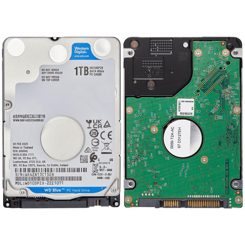 Disco Duro Interno 2.5" HDD - 1TB, 5400 RPM (7MM) (WD Blue)