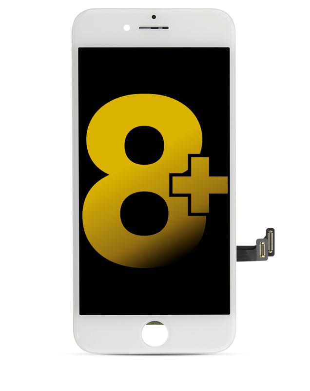 Pantalla LCD para iPhone 8 Plus con placa metalica (Blanco)