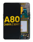 Pantalla OLED con marco para Samsung Galaxy A80 (A805 / 2019) original (Phantom Black)