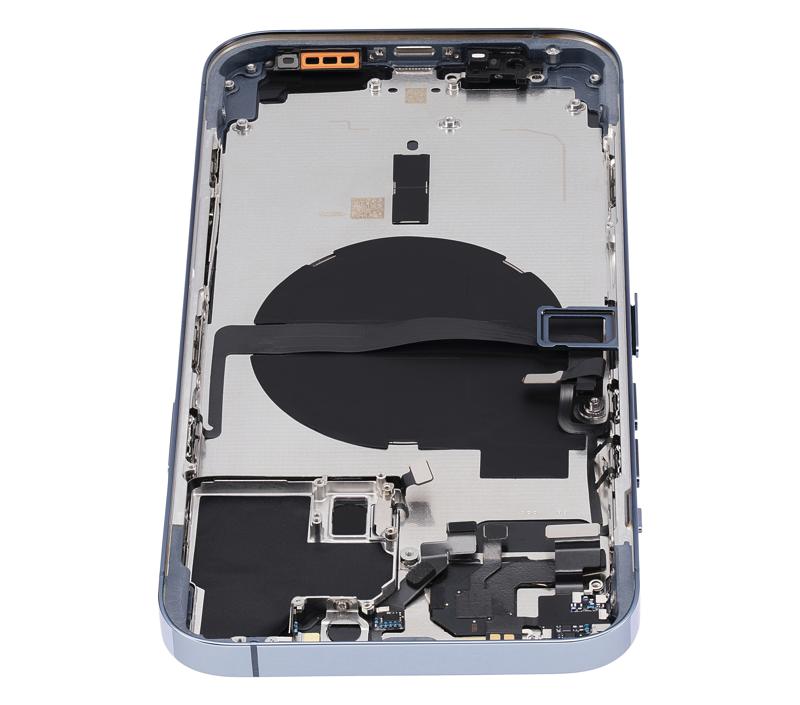 Tapa trasera con componentes pequenos pre-instalados para iPhone 13 Pro Max (Version US) (Sierra Blue)