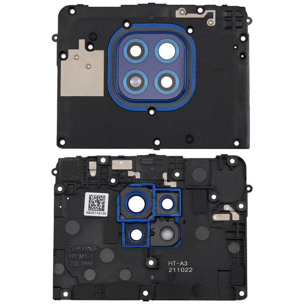 Lente de camara trasera con soporte para Motorola Moto G Power (XT2117 / 2021) (Azul)