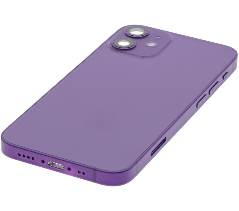 Tapa trasera para iPhone 12 Mini con componentes pequeños pre-instalados (Versión Internacional) (Usada Original Grado A) (Morado)