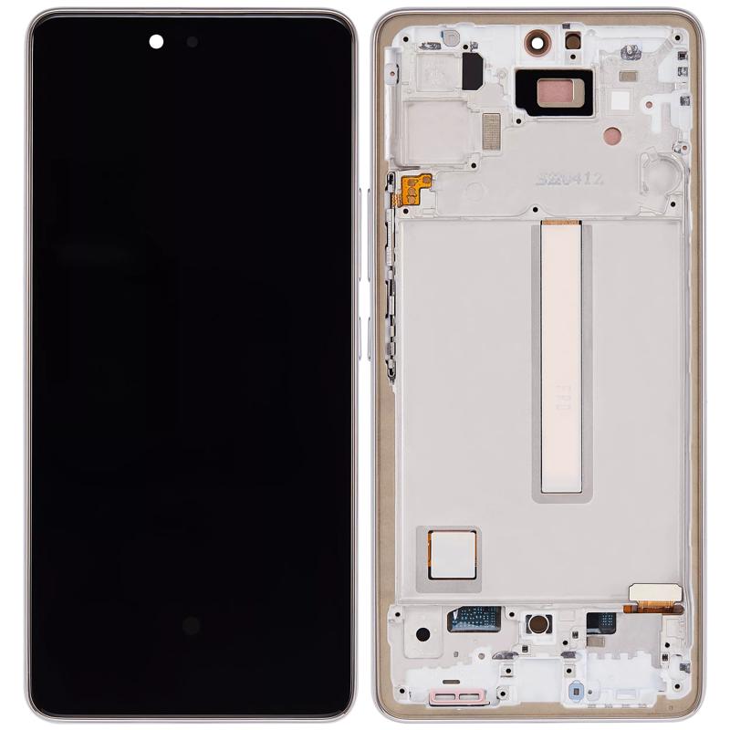 Pantalla OLED con marco para Samsung Galaxy A53 / A53 5G (Blanco)