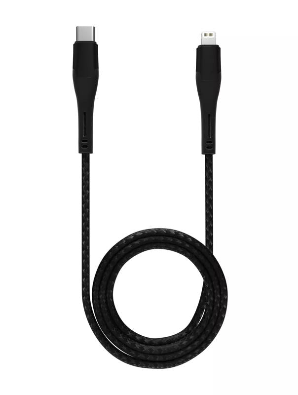 Cable MFI Lightning a USB tipo C de 3 pies (AmpSentrix) (Alpha) (Negro)