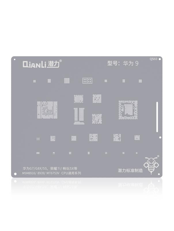 Stencil Bumblebee (QS60) para Huawei G7 / G8X / 5S / Honor 7i / Y6 / 5X (MSM8916/8939/MT6753V) Serie Universal CPU (Qianli)