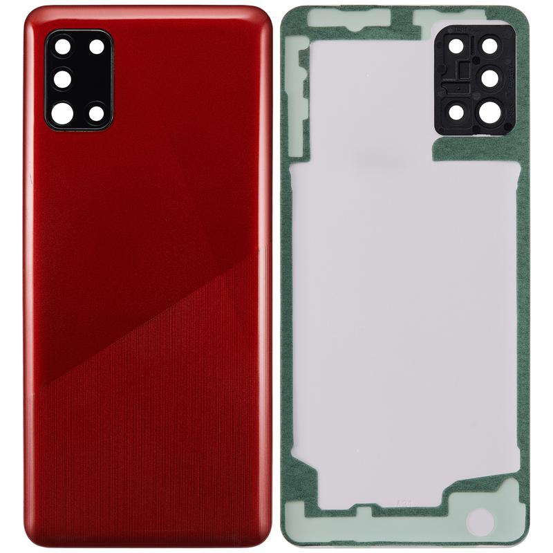 Tapa trasera con lente de camara para Samsung Galaxy A31 (Prism Crush Red)