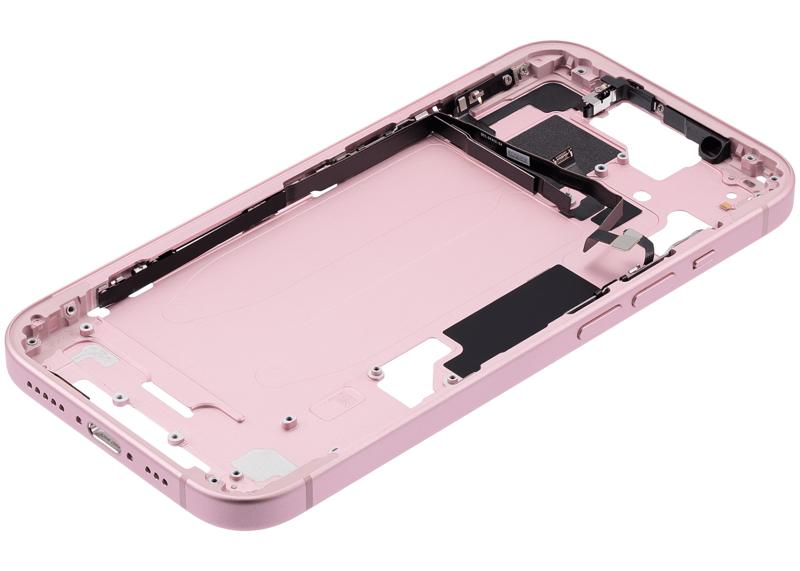 Carcasa media con botones de encendido y volumen para iPhone 15 (Version EEUU) (Rosa) Usada original Calidad A