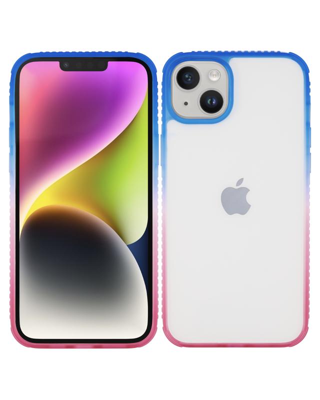 Funda Slim Mate Nebula para iPhone 14 Plus Azul/Rojo 1 Paquete