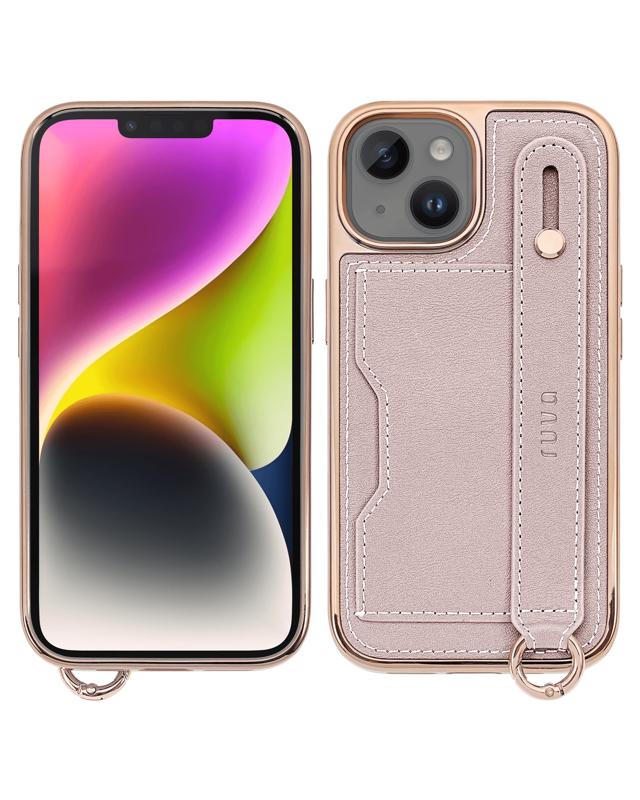 Funda Cartera Ruva Hiba para iPhone 14 Plus Rosa 1 Paquete