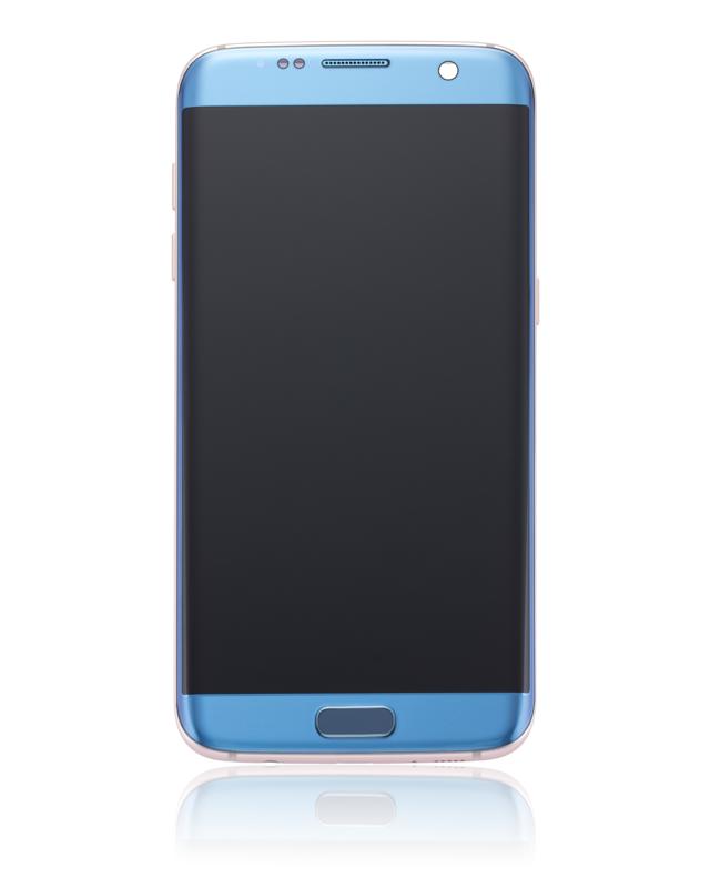 Pantalla OLED con marco para Samsung Galaxy S7 Edge (Azul Coral)