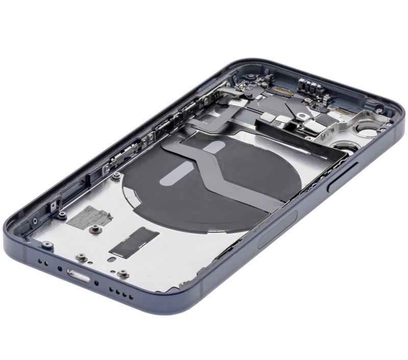 Tapa trasera para iPhone 12 Mini con componentes pequenos pre-instalados (Version EE.UU.) (Azul)