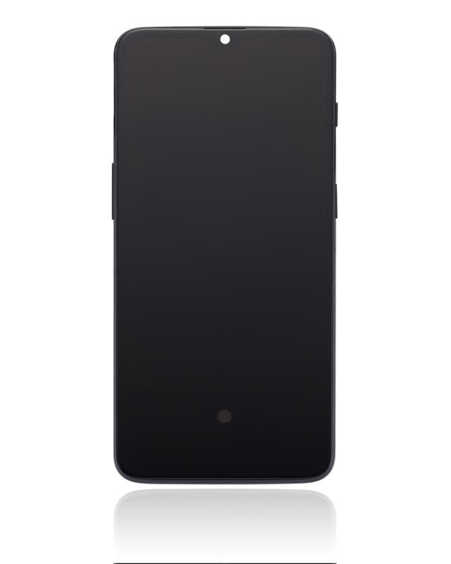 Pantalla OLED con marco para OnePlus 6T (Mirror Black)