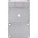 Skin 4 en 1 (Superior, Inferior, Teclado, Reposamanos) para MacBook Air 13" Retina (A1932 / Finales 2018 / Principios 2019) (Gris Espacial)