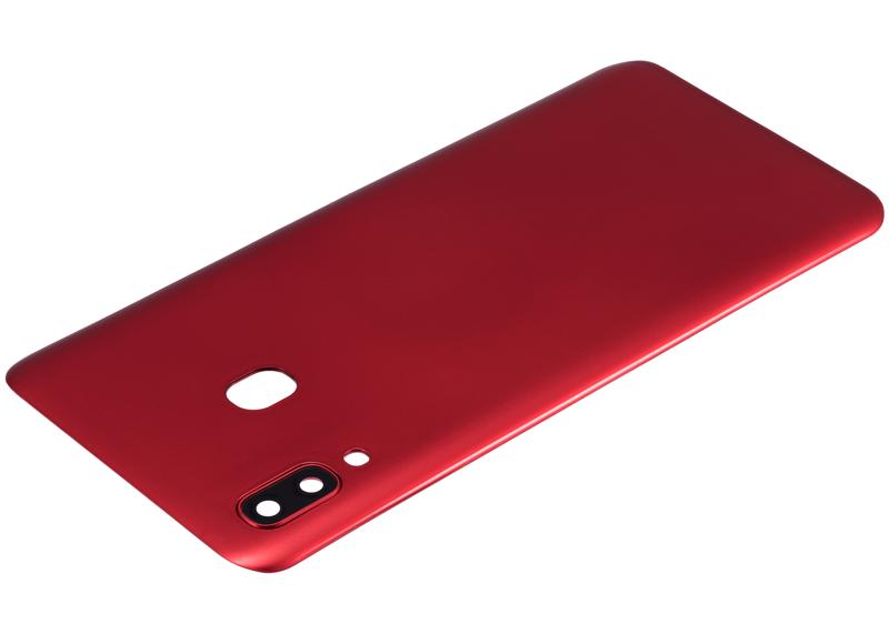 Tapa trasera con lente de camara para Samsung Galaxy A30 (A305 / 2019) color rojo